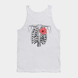 Skeleton flowers Tank Top